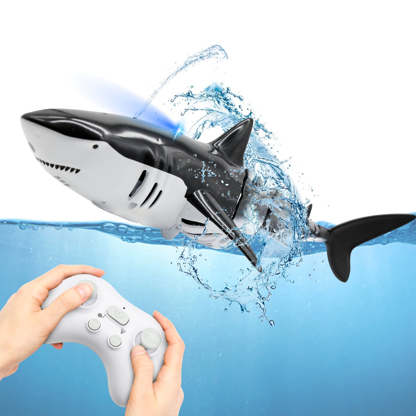 Family Smiles Kids RC Shark Pool Bath Toy Remote Control Water Toys Boy Girl 6+ Year Gift