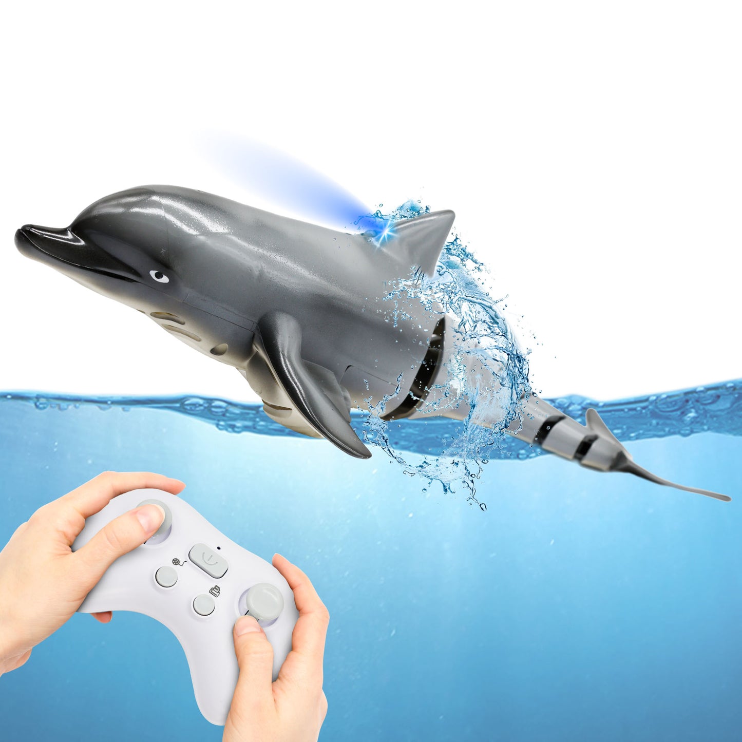 Family Smiles Kids RC Dolphin Pool Bath Toy Remote Control Water Toys For Boys Girls 6+ Years Gift