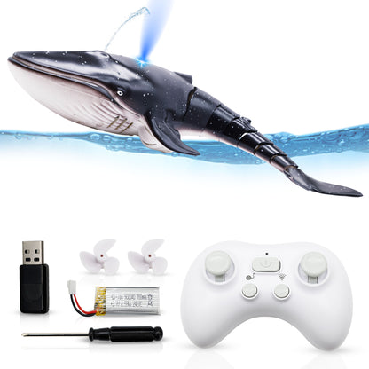 Family Smiles Kids RC Whale Pool Bath Toy Remote Control Water Toys For Boys Girls 6+ Years Gift