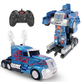 Kids Remote Control Truck RC Car Transforming Robot