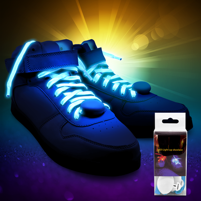 LED Nylon Shoe Laces Luminous Flashing Modes Party Dancing Shoelaces for Boys Girls