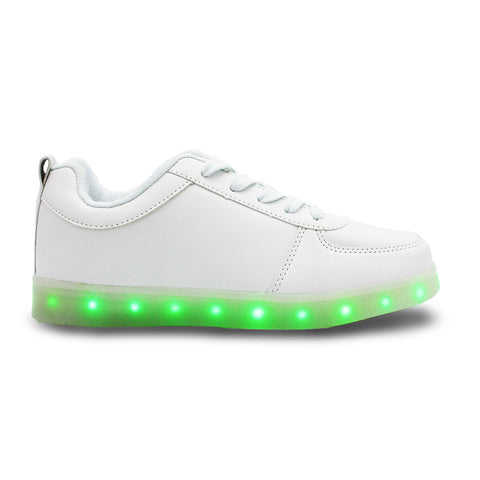 LED Light Up Sneakers Kids Low Top USB Charging Boys Girls Unisex Lace Up Shoes