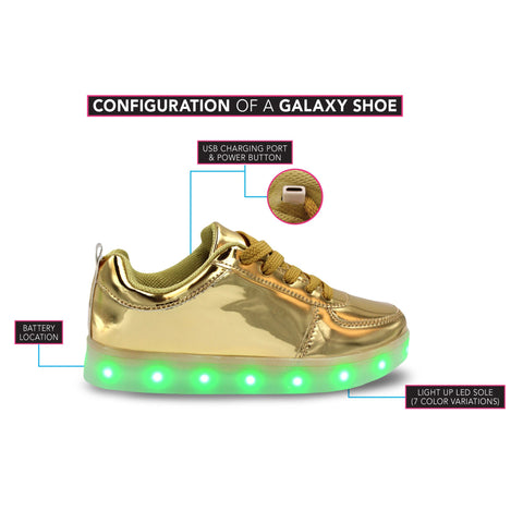 LED Light Up Sneakers Kids Low Top USB Charging Boys Girls Unisex Lace Up Shoes