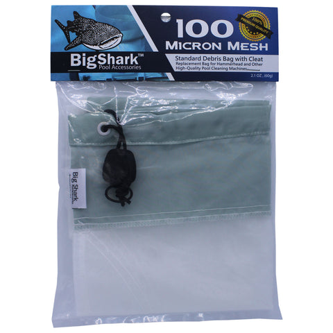 Pool Debris Cleaning Vacuum Replacement Nylon Bag 15" X 24.5" Leaf Pool Cleaner 100 Micron Fine Mesh Bag Cleans Leaves Dirt for Pools and Spas