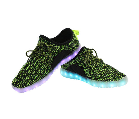 Sport Knit (Green) - LED SHOE SOURCE,  Shoes - Fashion LED Shoes USB Charging light up Sneakers Adults Unisex Men women kids Casual Shoes High Quality