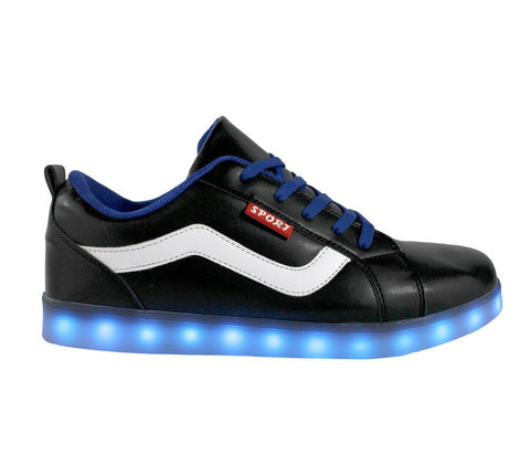 Low Top Sport (Black) - LED SHOE SOURCE,  Shoes - Fashion LED Shoes USB Charging light up Sneakers Adults Unisex Men women kids Casual Shoes High Quality