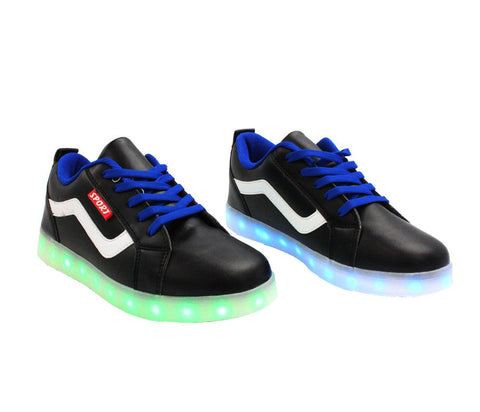 Low Top Sport (Black) - LED SHOE SOURCE,  Shoes - Fashion LED Shoes USB Charging light up Sneakers Adults Unisex Men women kids Casual Shoes High Quality