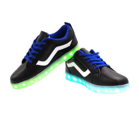 Low Top Sport (Black) - LED SHOE SOURCE,  Shoes - Fashion LED Shoes USB Charging light up Sneakers Adults Unisex Men women kids Casual Shoes High Quality