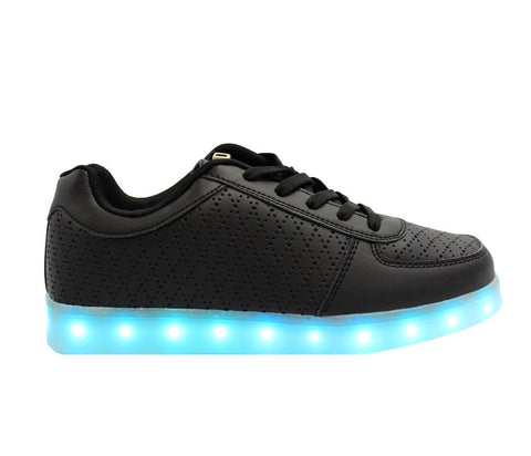 Low Top Fashion Walker (Black) - LED SHOE SOURCE,  Shoes - Fashion LED Shoes USB Charging light up Sneakers Adults Unisex Men women kids Casual Shoes High Quality