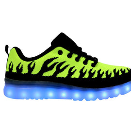 Inferno Sport (Lime Green) - LED SHOE SOURCE,  Shoes - Fashion LED Shoes USB Charging light up Sneakers Adults Unisex Men women kids Casual Shoes High Quality