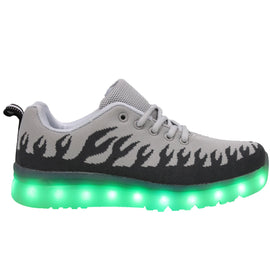 Inferno Sport (Grey) - LED SHOE SOURCE,  Shoes - Fashion LED Shoes USB Charging light up Sneakers Adults Unisex Men women kids Casual Shoes High Quality