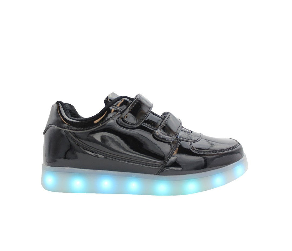 Kids Low Top Shine (Black) - LED SHOE SOURCE,  Shoes - Fashion LED Shoes USB Charging light up Sneakers Adults Unisex Men women kids Casual Shoes High Quality