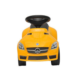 Family Smiles Kids Toddlers Foot-to-Floor Ride-On Push Car Offically Licensed Mercedes SLK AMG Lightweight Buggy Car for Boys (Yellow)
