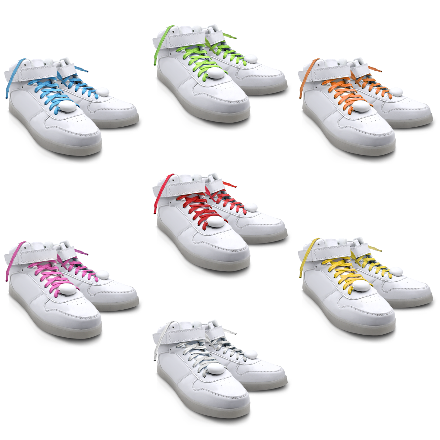 LED Nylon Shoe Laces Luminous Flashing Modes Party Dancing Shoelaces for Boys Girls