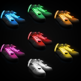 LED Nylon Shoe Laces Luminous Flashing Modes Party Dancing Shoelaces for Boys Girls